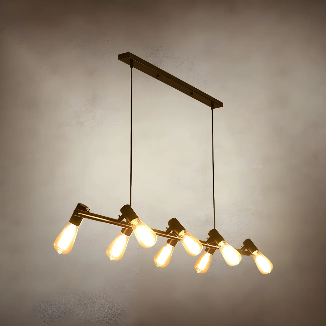 Industrial Black Multi-Light Cluster Pendant Light