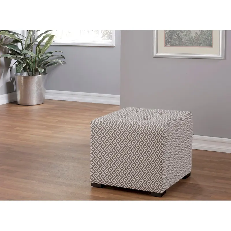 Merton Transtional Square Button Tufted Ottoman
