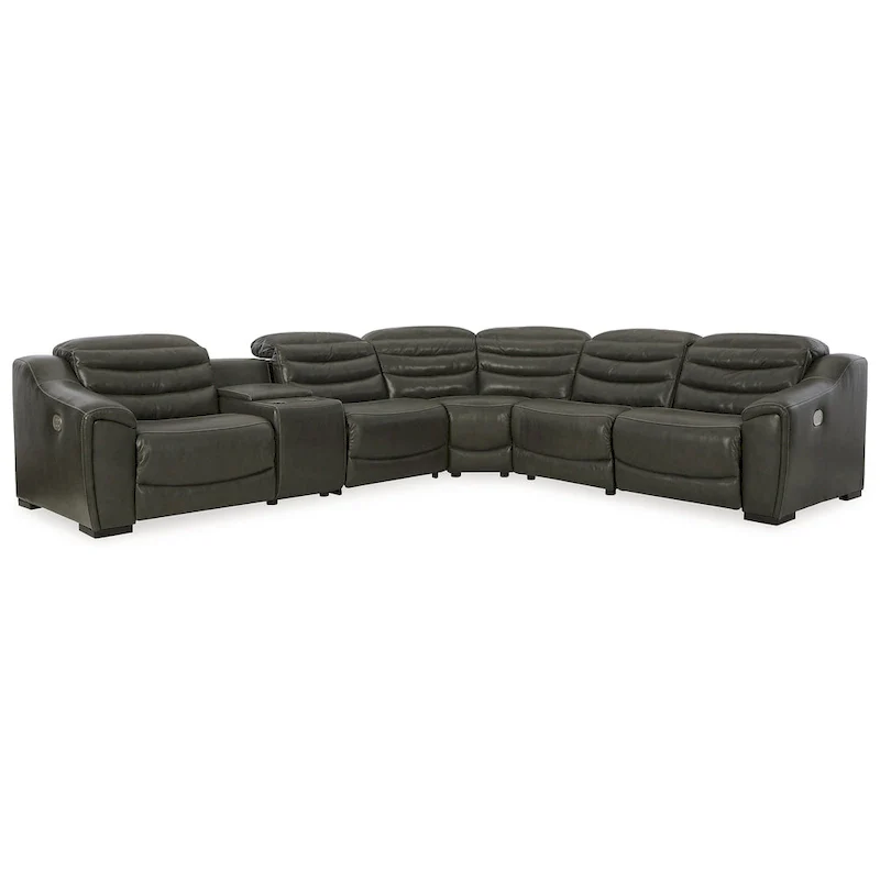 Signature Design by Ashley Center Line 6-Piece Power Reclining Sectional - 138.25W x 120.5D x 35H