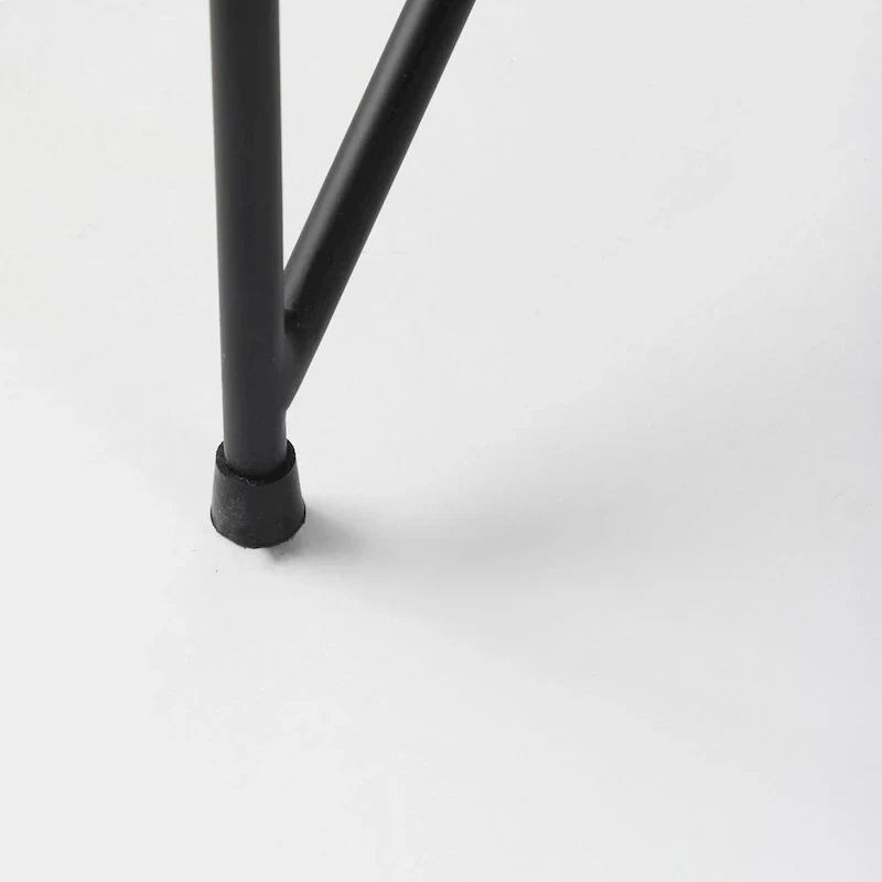 Leonidas Black Faux Leather w/Black Metal Frame Accent Chair