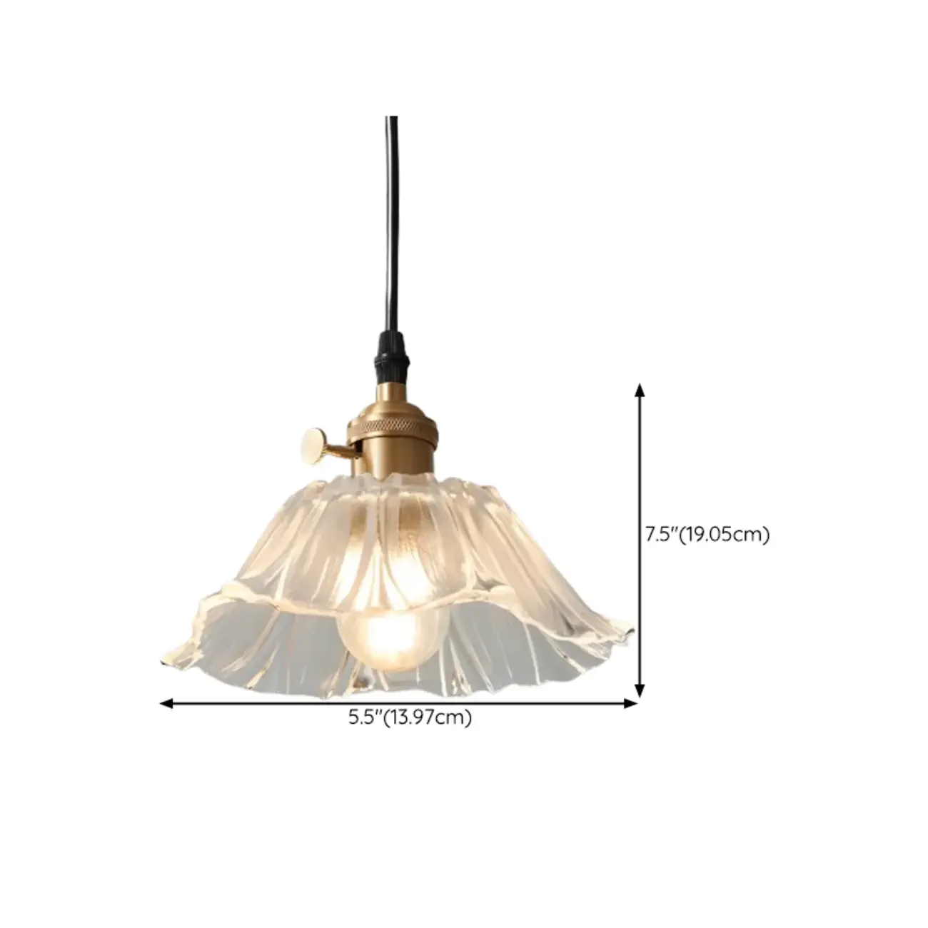 Modern Mini Clear Glass Flower Kitchen Pendant Lighting