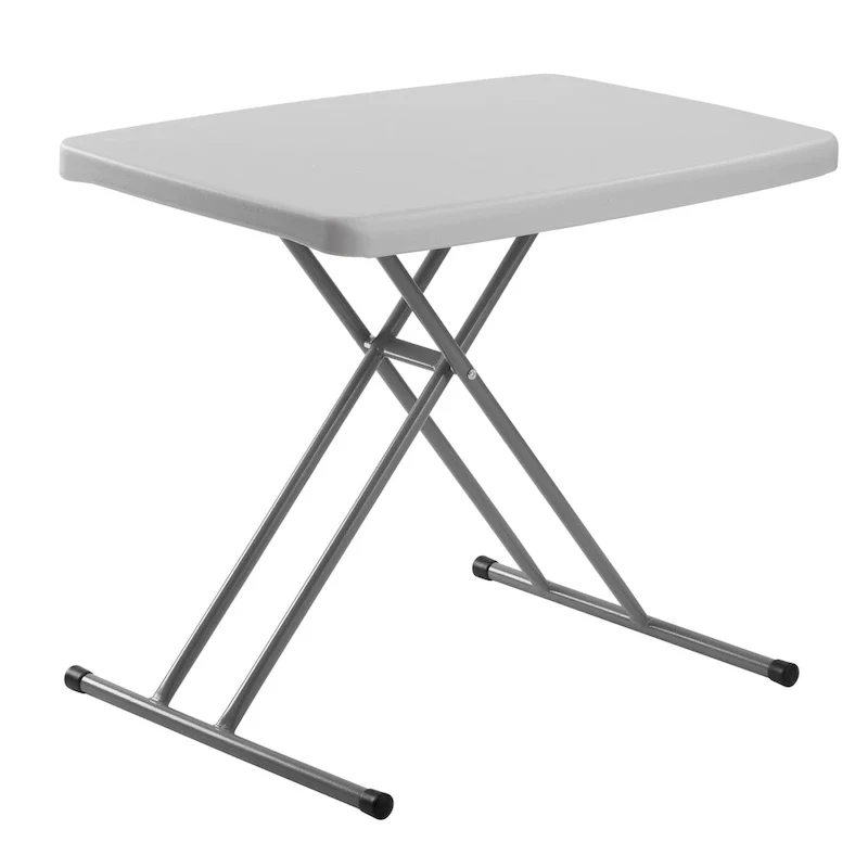 20 x 30 Height Adjustable Personal Folding Table, Speckled Grey