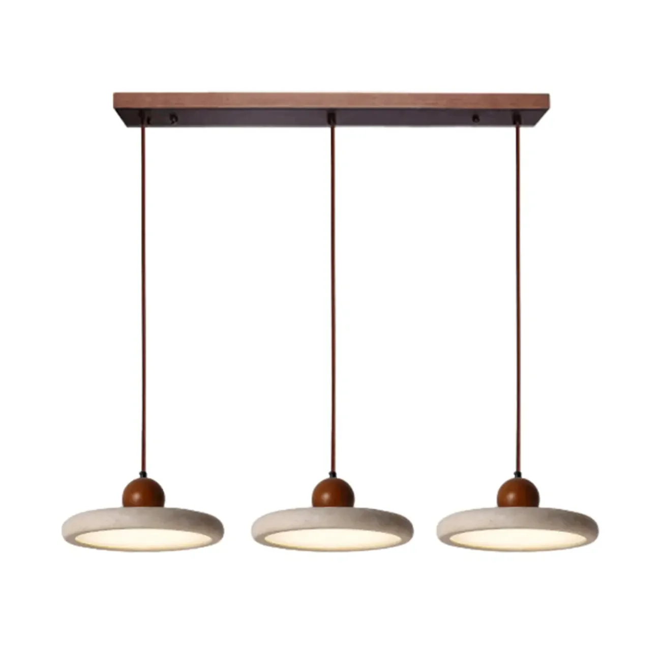 Modern Beige Stone Adjustable Pendant Light