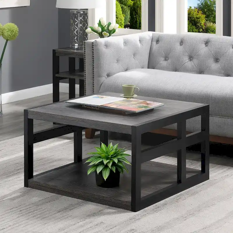 Convenience Concepts Monterey Square Coffee Table with Shelf
