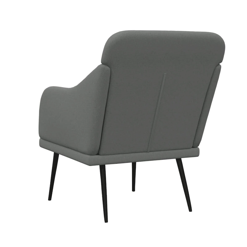 vidaXL Armchair Dark Gray 24.8x29.9x31.5 Fabric - 24.8 x 29.9 x 31.5