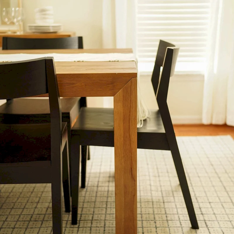 Plank and Beam 72 Modern Solid Wood Table and Chairs Dining Set