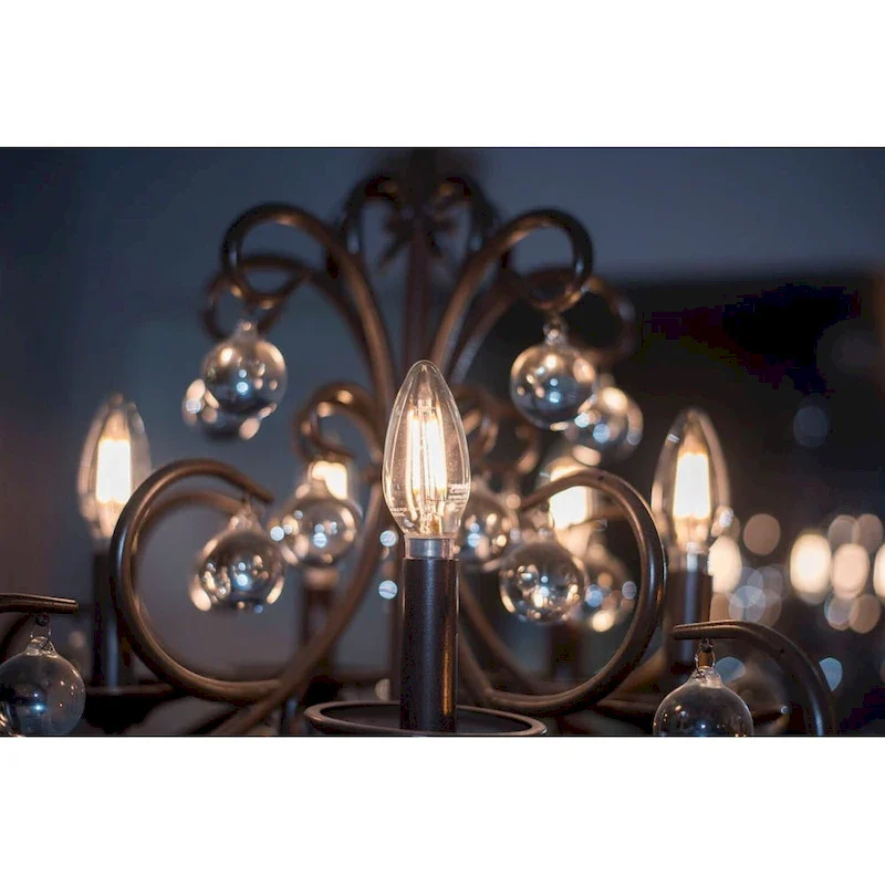 Bulbrite Pack of (8) 4 Watt Dimmable Clear Filament B11 Candelabra (E12) LED Bulb