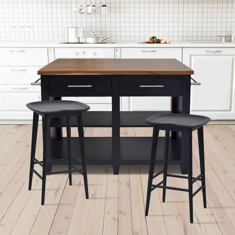 Steve Silver Hendry Backless Solid Acacia Counter Stool - Counter Stool