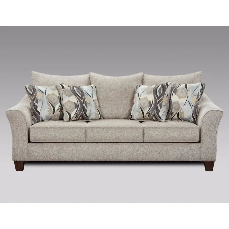 Roundhill Furniture Camero Fabric Pillowback Sofa and Loveseat Set
