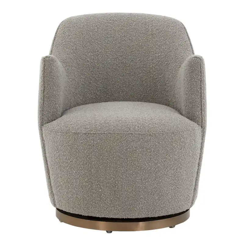 SAFAVIEH Couture Nver Swivel Accent Chair - 26 In. W x 32 In. D x 31 In. H - 26Wx32Dx31H