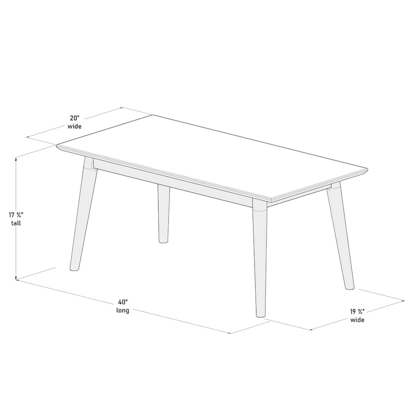 Plank and Beam Mid-Century Rectangular Coffee Table - 40