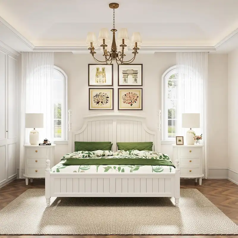 Fully Assembled Nightstand with 3 Drawers