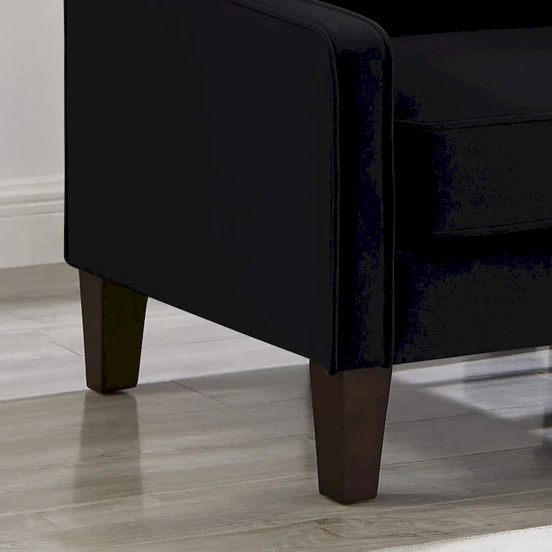 Modern Velvet Upholstered Accent Chair Single Sofa Armchair