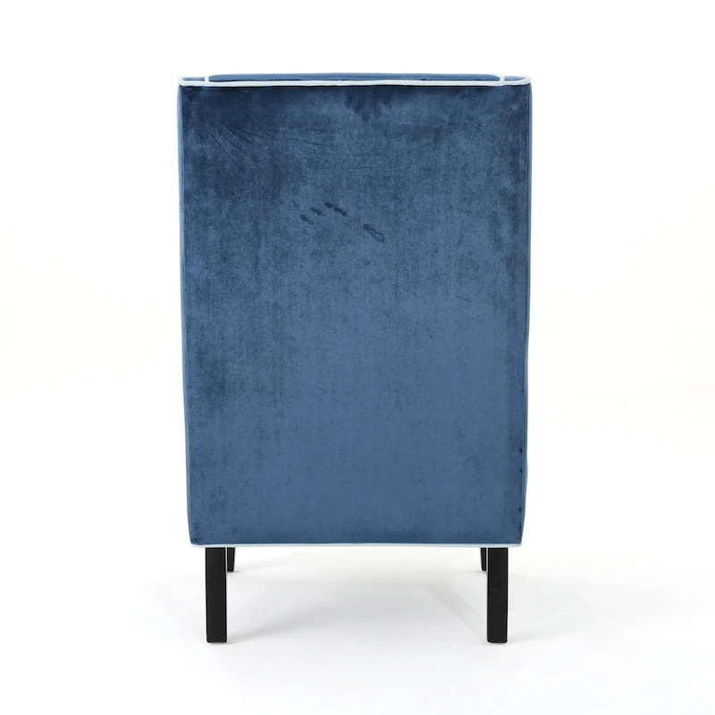 25.9 High Back Velvet Club Chair with Wide Backrest