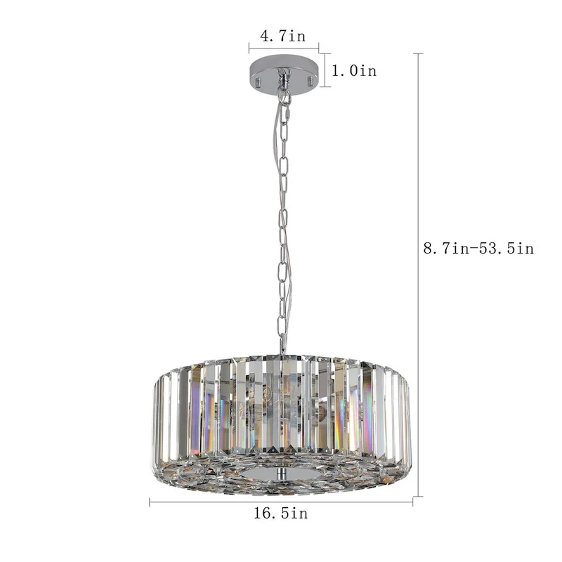 LARGE CHANDELIER CRYSTAL LAMP-No bulbs
