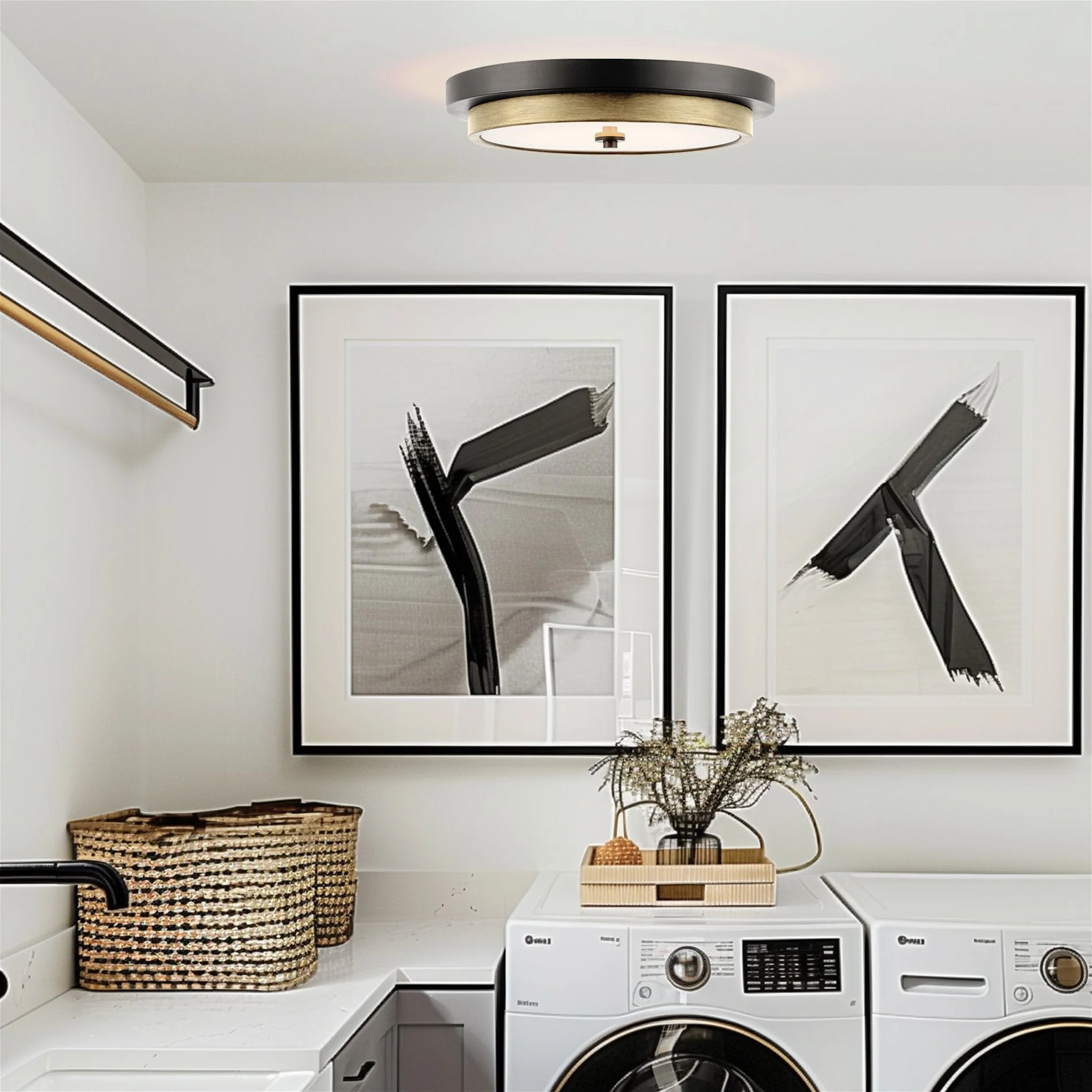 Hermosa 14 Modern Integrated 24W LED Semi Flush Mount Ceiling Light