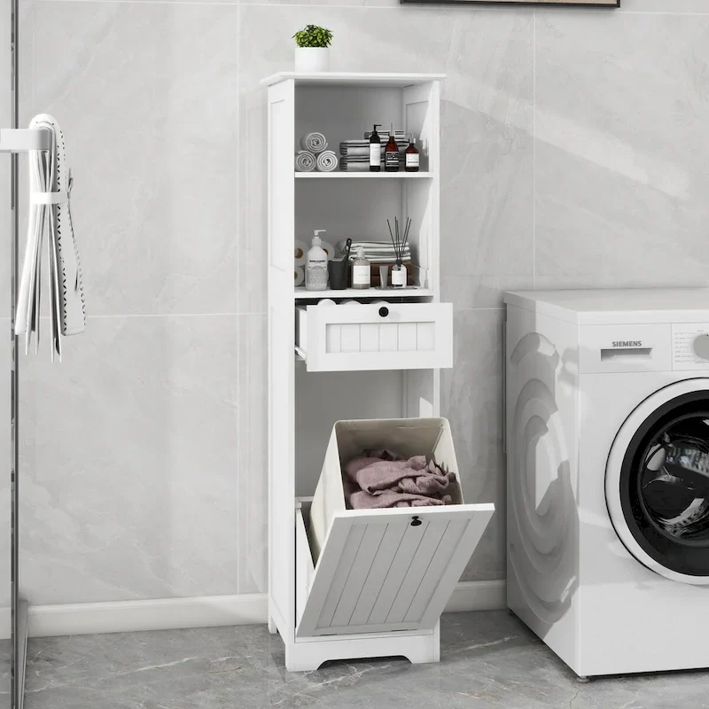 One-Drawer Tilt-Out Laundry Sorter Cabinet