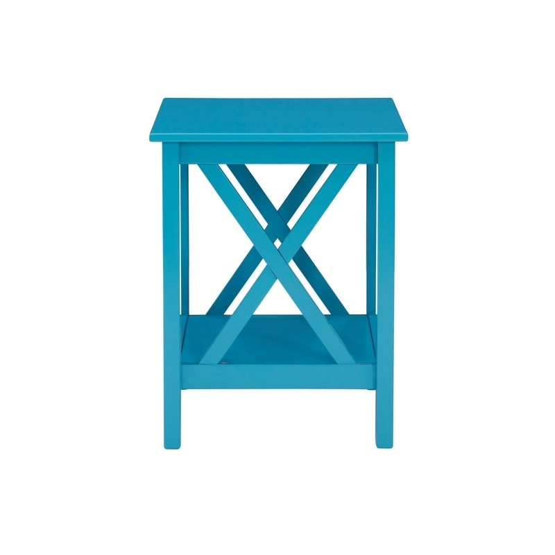 Ripplewood Farmhouse X-Base Side End Table