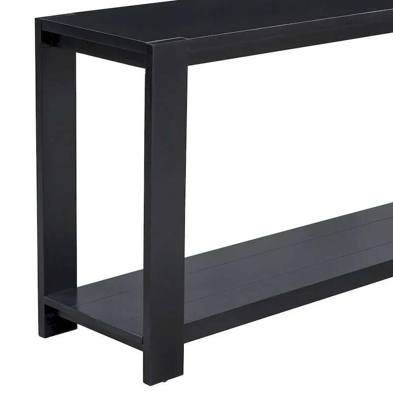 Narrow Long Entryway Console Table Side Table with Bottom Shelf
