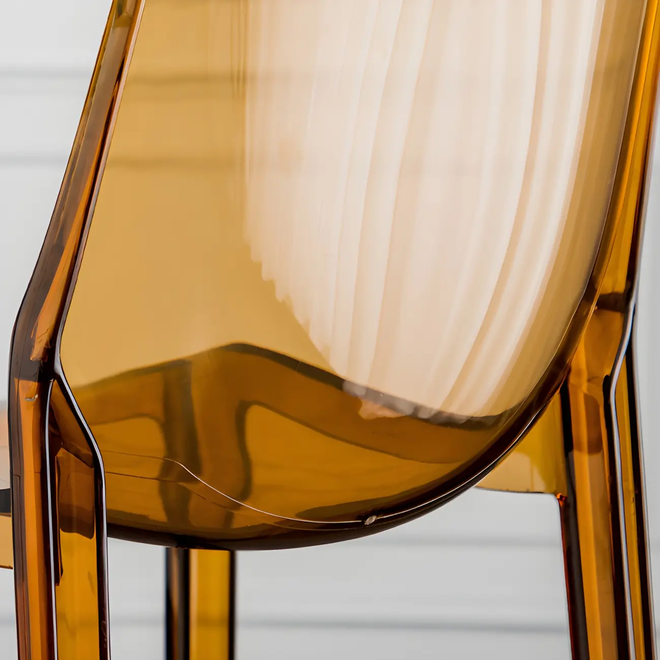 Modern Acrylic Transparent Chic Rectangle Durable Bar Stool