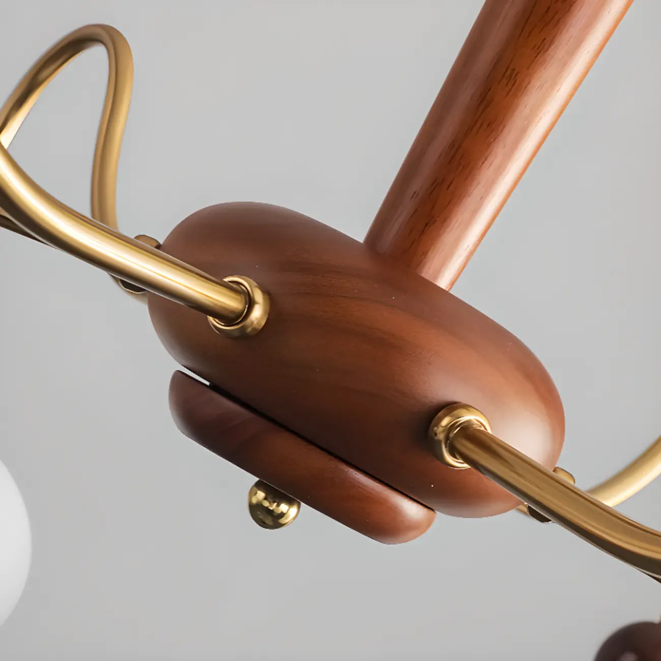 Modern Multi-Light Glass Globe Chandelier with White Shade