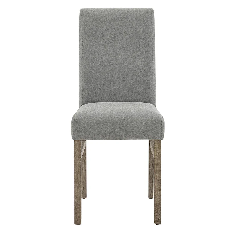 Rustic 5-Piece Dining Set with Small Space Rectangular Table & 4 Upholstered Chairs