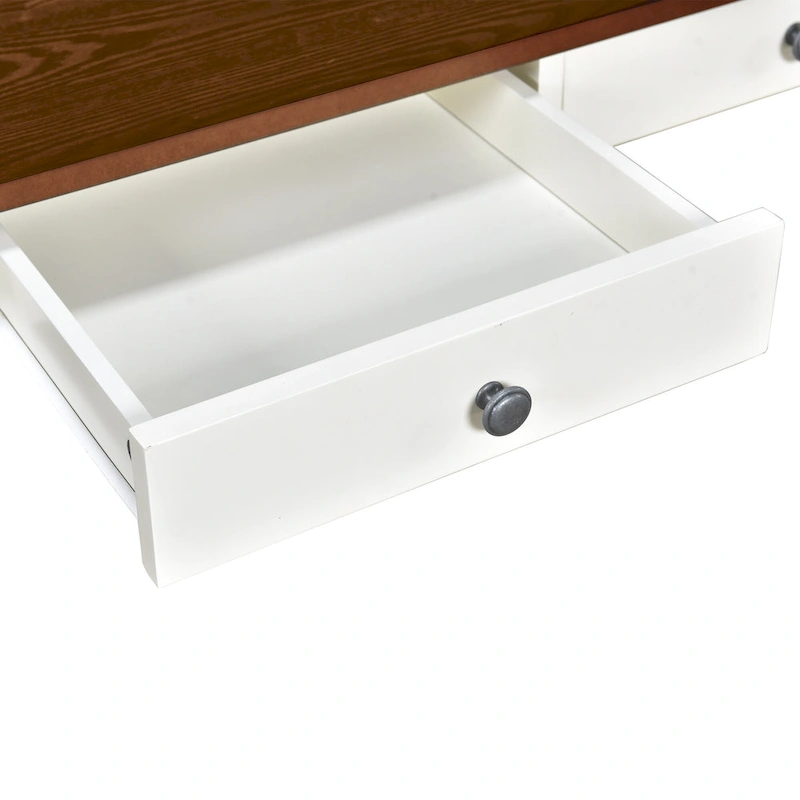 6-Piece Wooden Dining Table Set with 4 Chairs & Bench, Table with Drawer