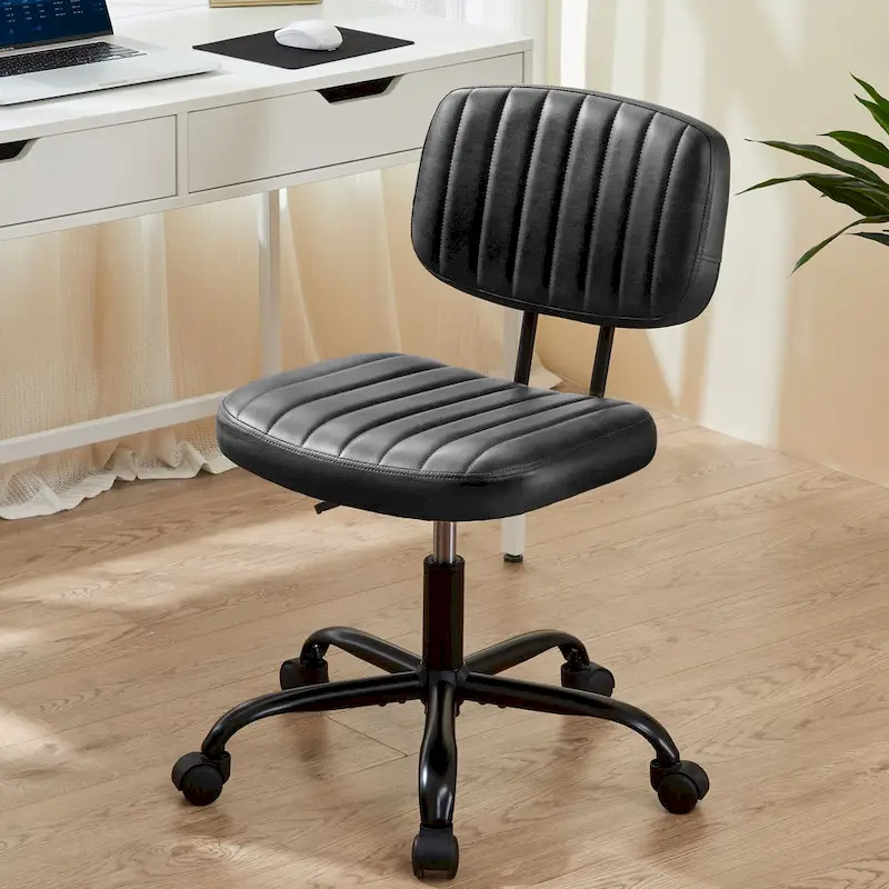 Low Back Task Chair Small Home Office Chair with Wheels