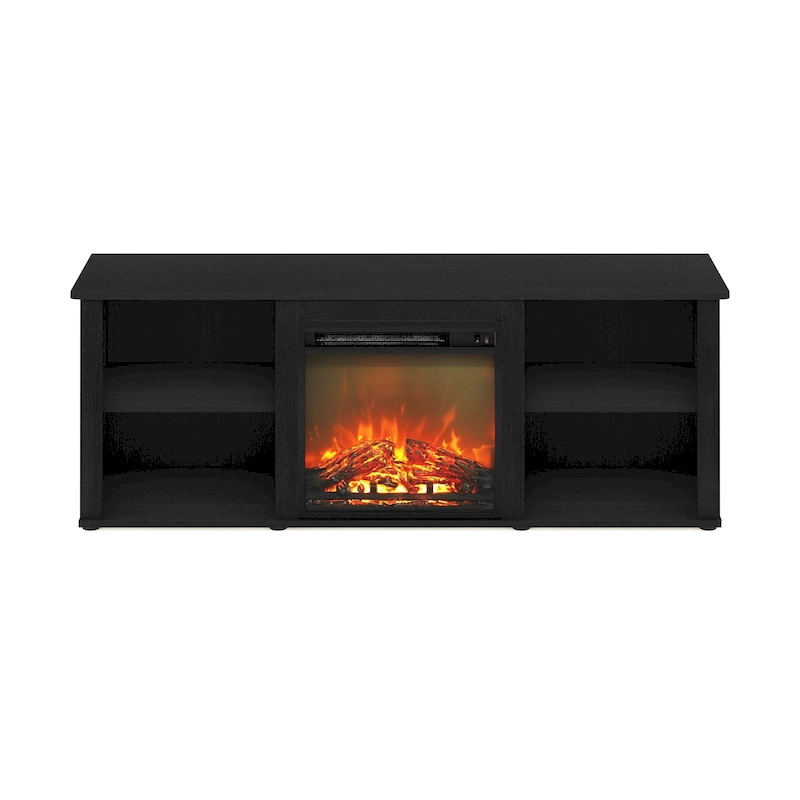 Furinno Classic 60 Inch TV Stand with Fireplace