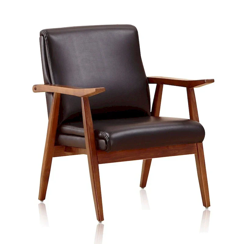 Manhattan Comfort ArchDuke Amber Faux Leather Accent Chair