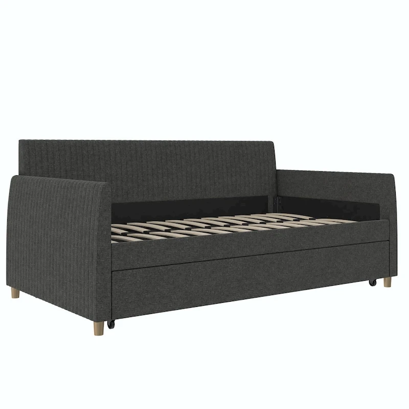 Mr. Kate Daphne Upholstered Twin Daybed with Roll Out Trundle