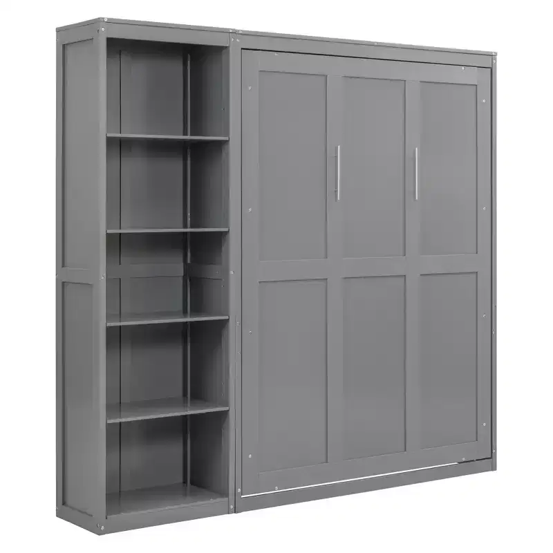 Whisen Murphy Bed Wall Bed with Shelves