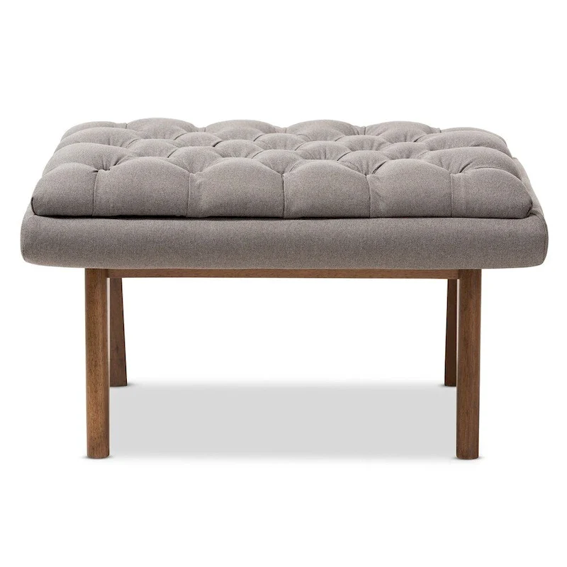 Mid-Century Upholstered Ottoman by Baxton Studio