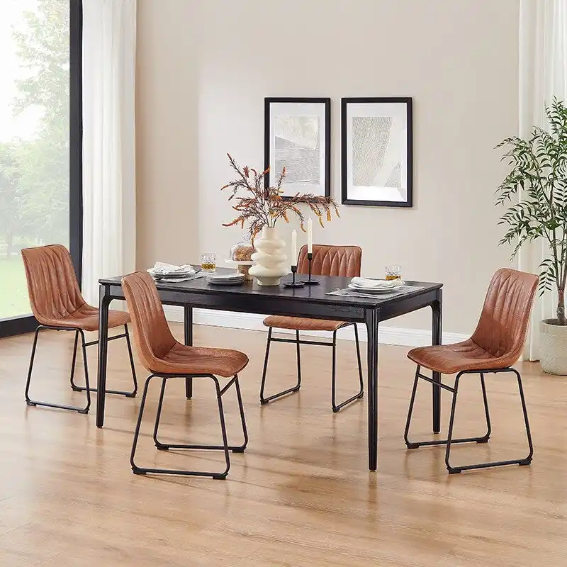 Art Leon Faux Leather Dining Chair (Set of 2)