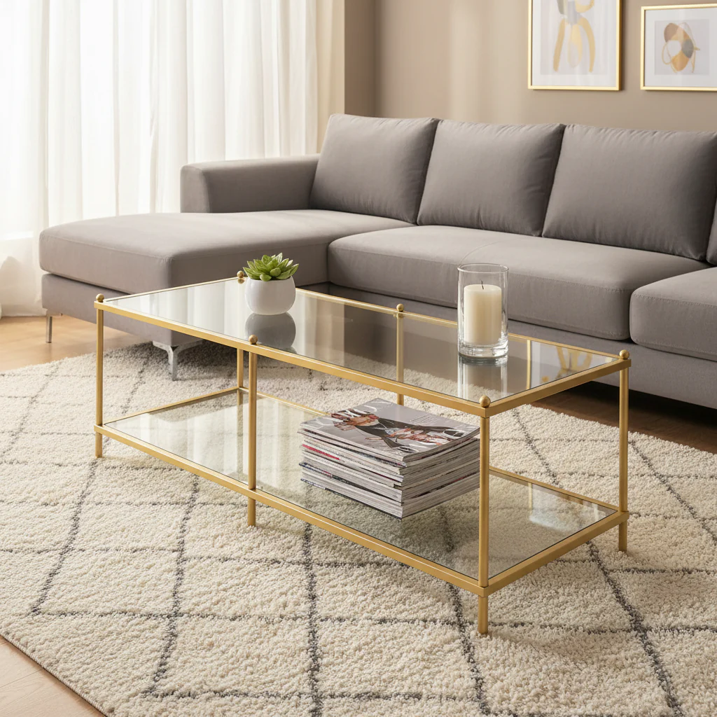 2 Tier Glass Coffee Table