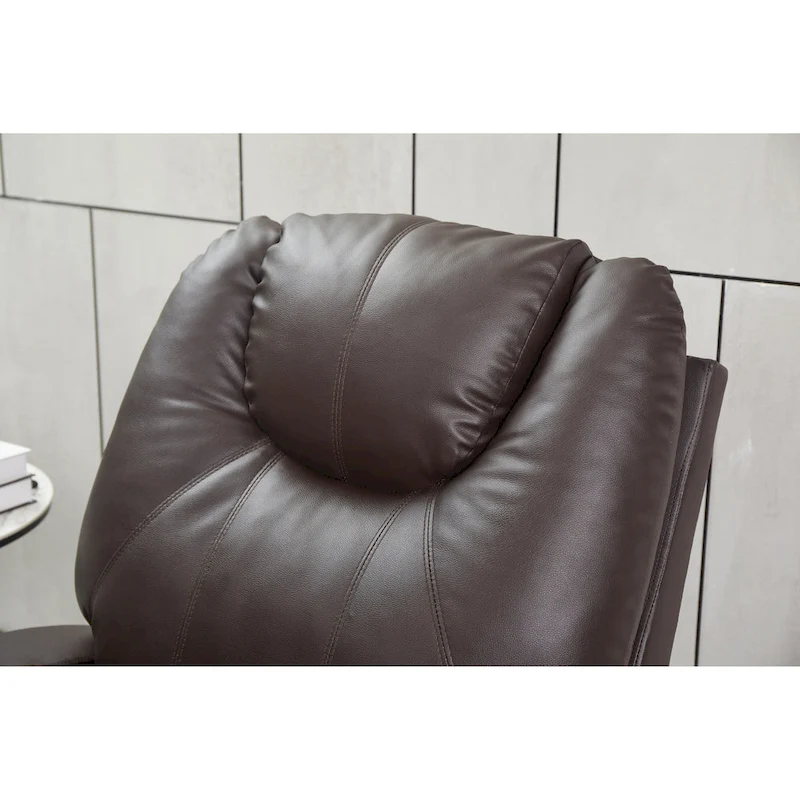 Recliner Chair Modern Recliner Sofa Faux Leather Recliners with Cup Holders, Remote Control