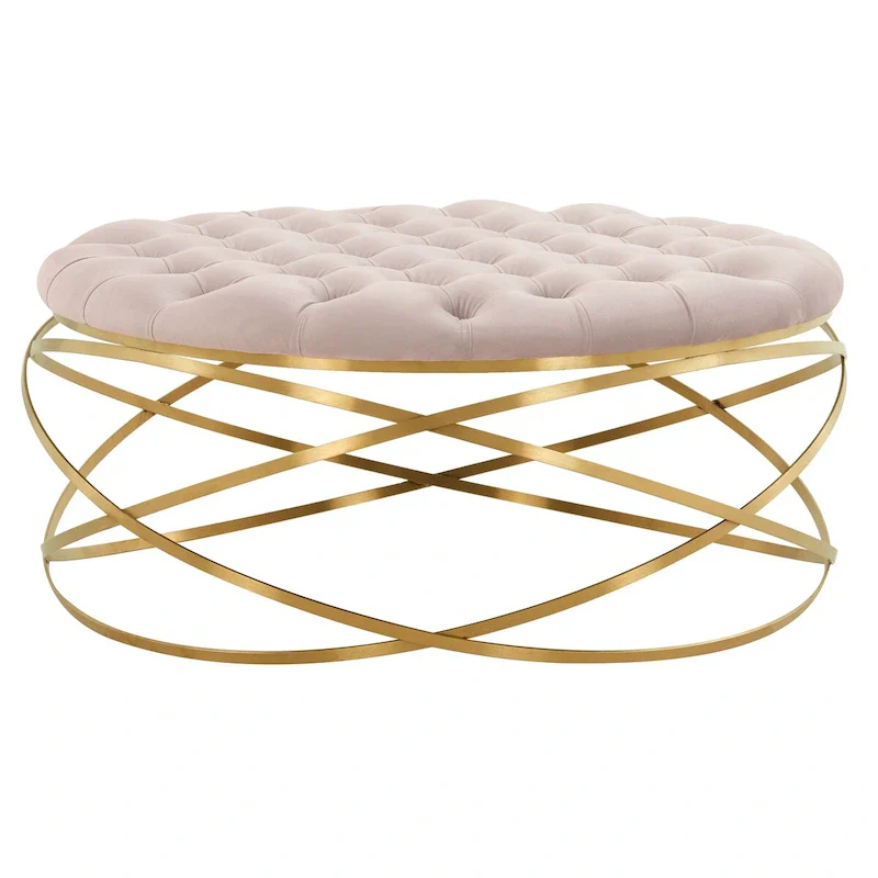 Tufted Velvet Ottoman