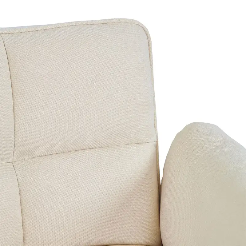 Linen Button-Tufted Loveseat Sofa, Beige/Grey/Black/Green/Yellow, Metal Legs, Seats 2