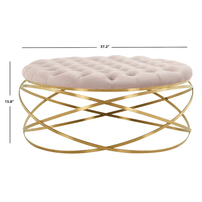 Tufted Velvet Ottoman