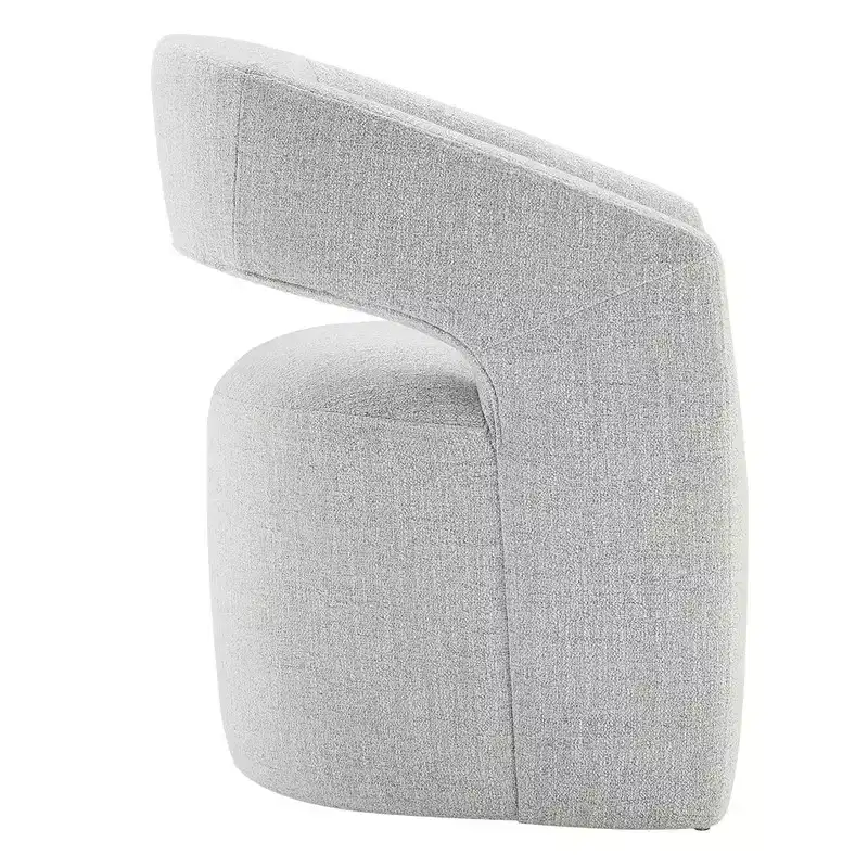 Spruce&Spring Modern Barrel Dining Chair with Caster & Open Back No Assembly Anywhere Chair