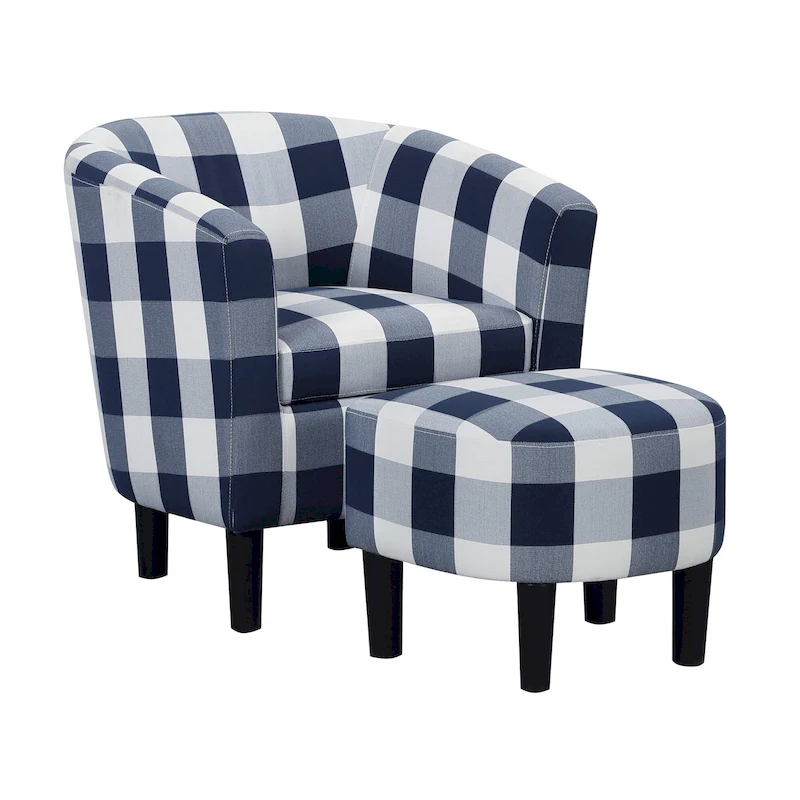 Convenience Concepts Take a Seat Churchill Accent Chair with Ottoman