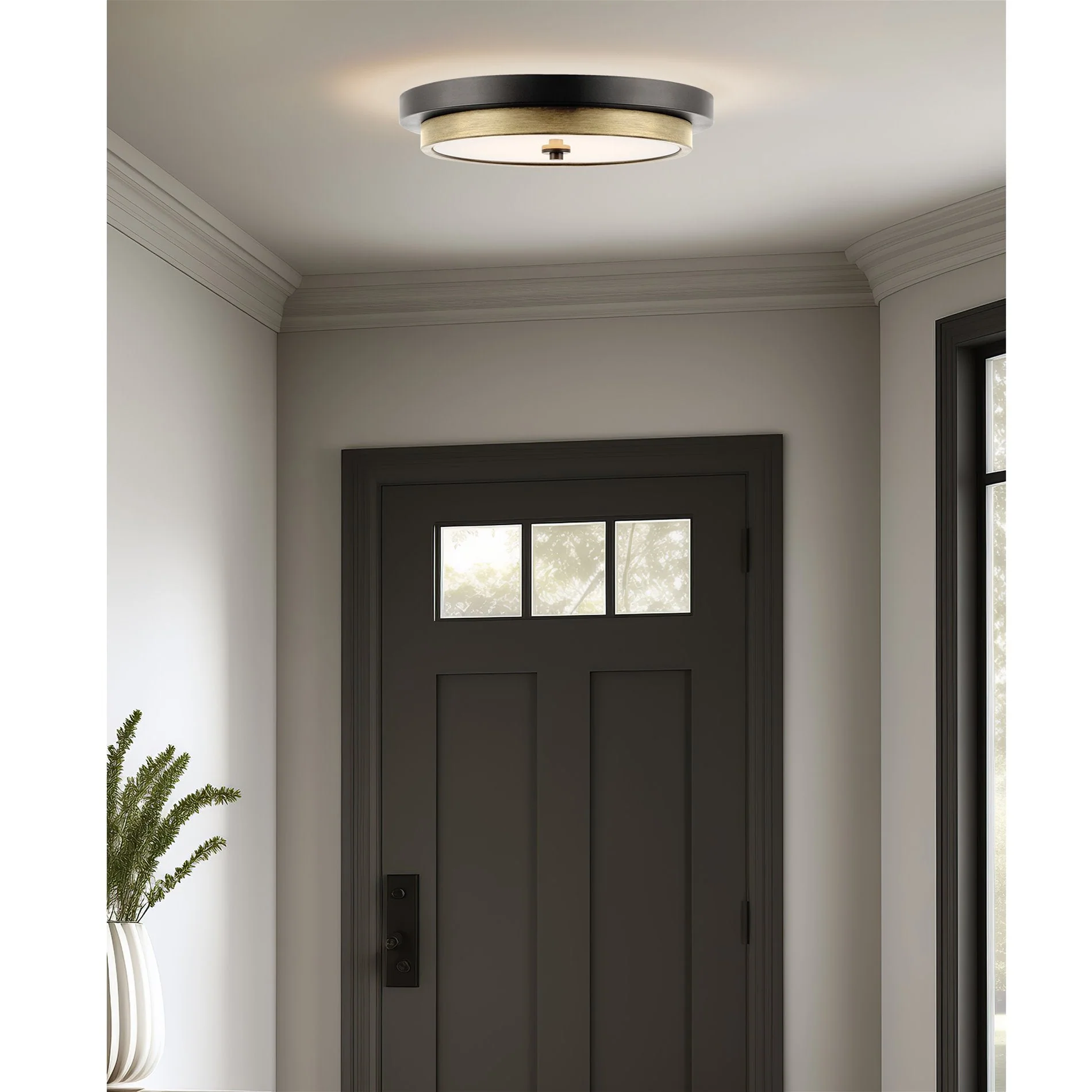 Hermosa 14 Modern Integrated 24W LED Semi Flush Mount Ceiling Light