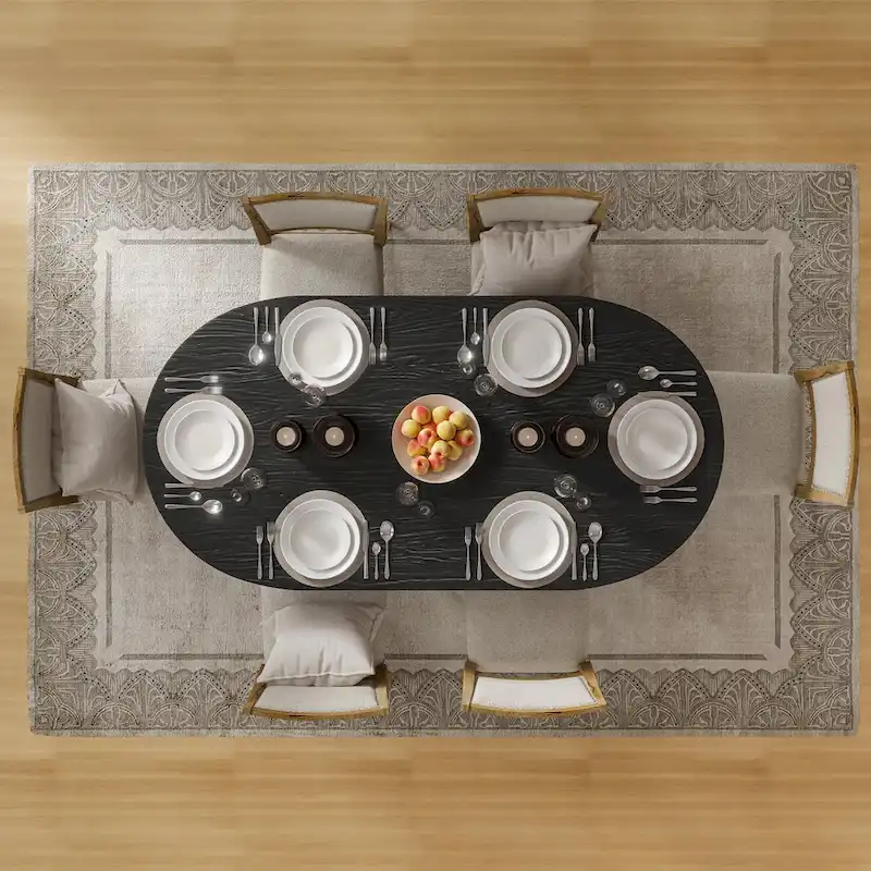 Lumioca Cinna Oak Wood Double Pedestal Dining Table