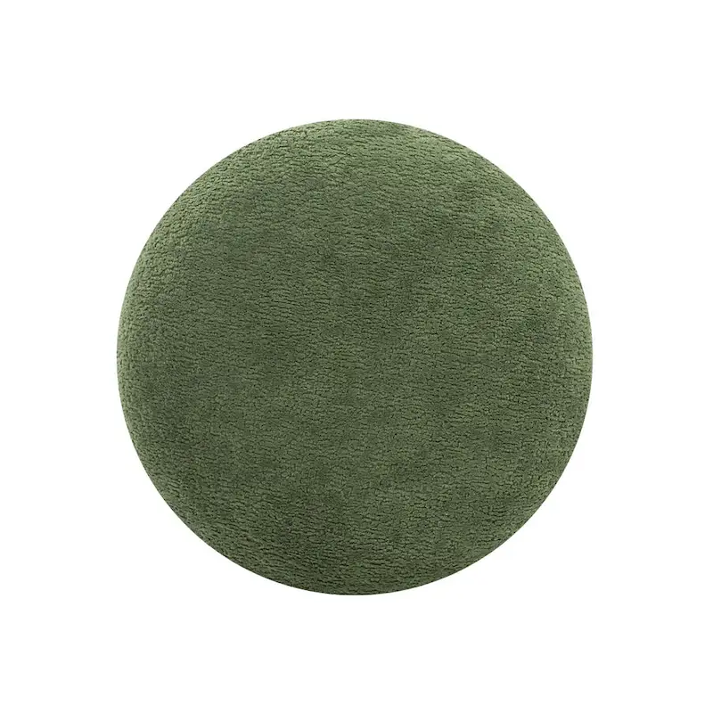 Fuji 15   Faux Sherpa Mushroom Footstool Ottoman