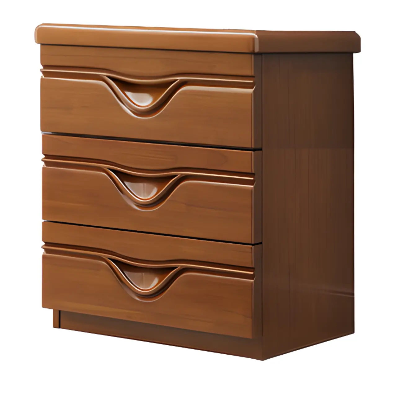 Classic Rubberwood Double Dresser with 9-Drawers