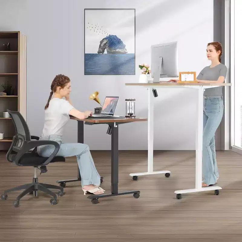 Black Electric Standing Desk, 63 × 24 in, Single Person