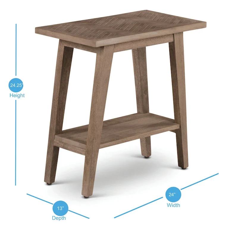 Minett Solid Mango Chairside Side Table