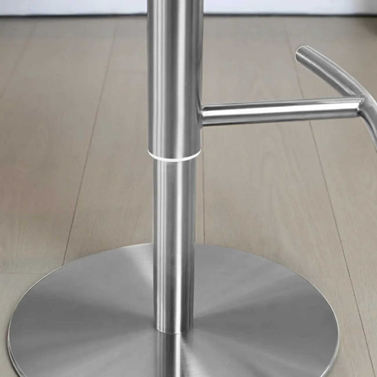 Modern Gray Swivel Metal Frame Adjustable Bar Height Stools