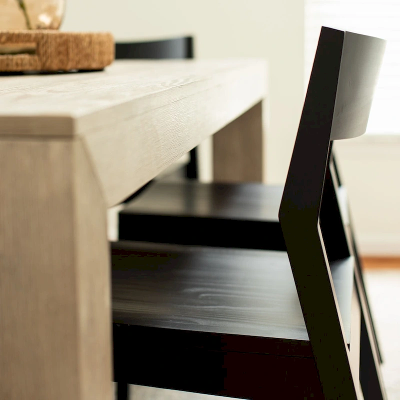 Plank and Beam 72 Modern Solid Wood Table and Chairs Dining Set