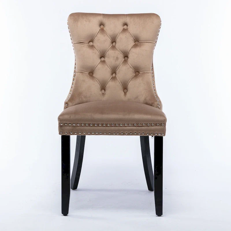 Velvet Upholstered Dining Chair 2-Pcs Set